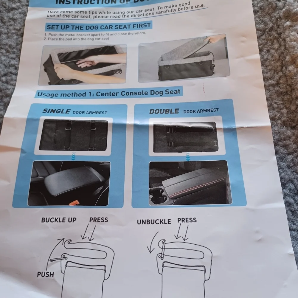 Dog car seat carrier pet smart new